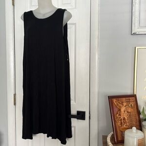 Long black midi summer dress